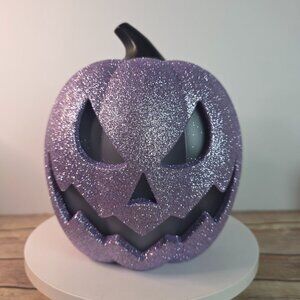 Purple Glitter Jack-O-Lantern With Color Changing Lights By Crescent Enterprise
